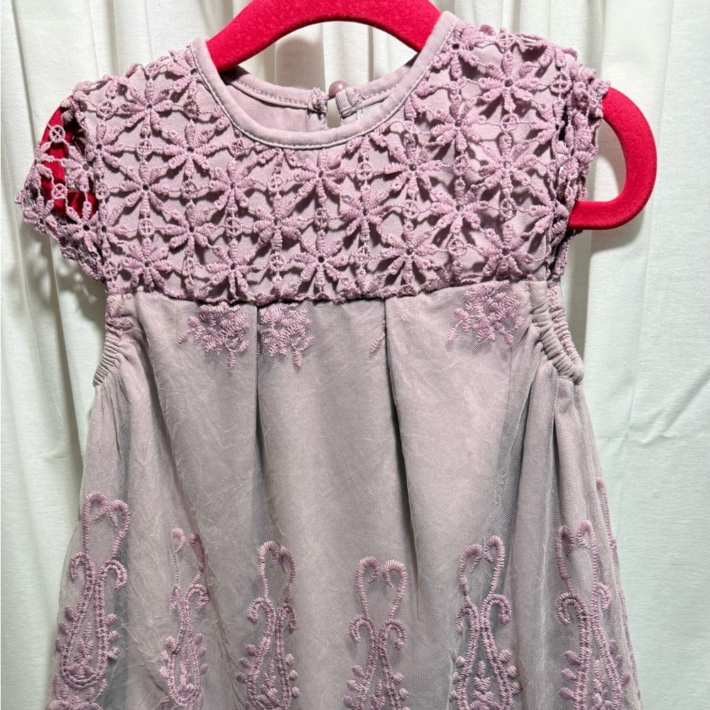 Presley Couture girls' Lavender Lace Bodice Party Dress